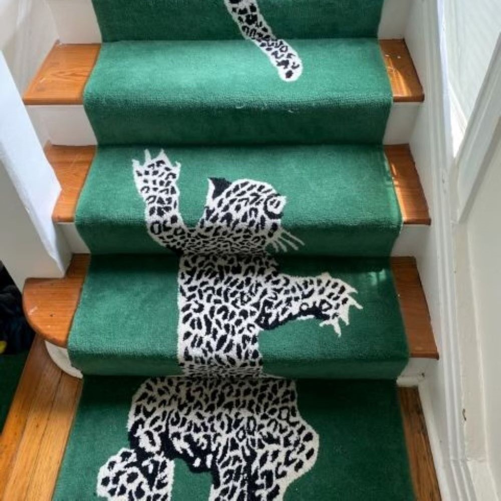 Custom carpet stair runner design 